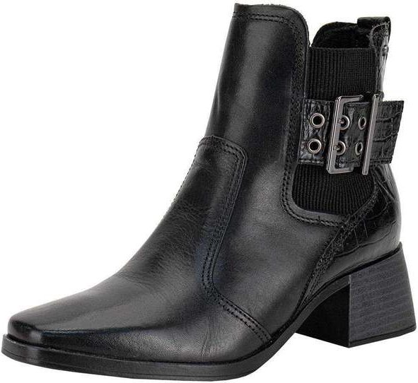 Bota Feminina Cano Baixo Pegada 282351 Preto