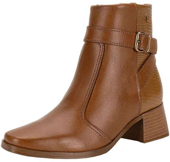 Bota Feminina Cano Baixo Pegada 282353 Caramelo