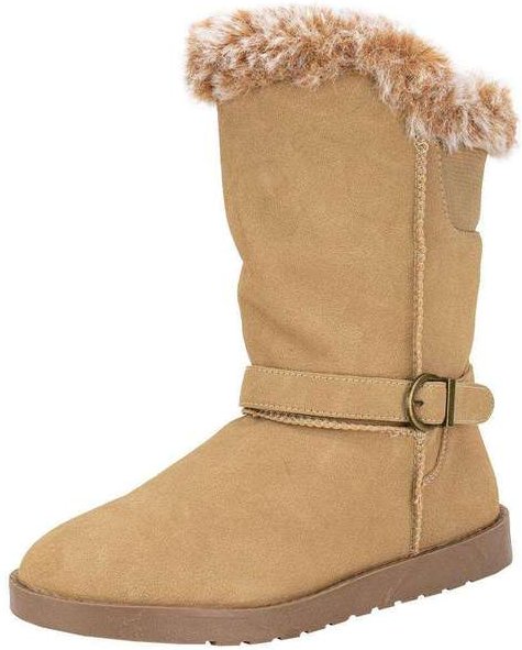 Bota Feminina Cano Médio Mooncity 70808 Bege