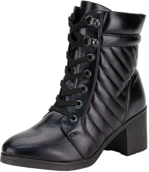 Bota Feminina Coturno Mooncity 73202 Preto