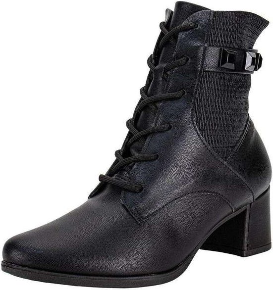 Bota Feminina Coturno Piccadilly 654049 Preto