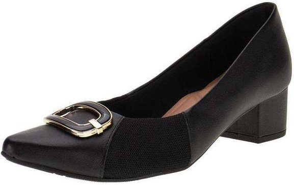 Sapato Feminino Salto Grosso Usaflex Mm0503 - Preto