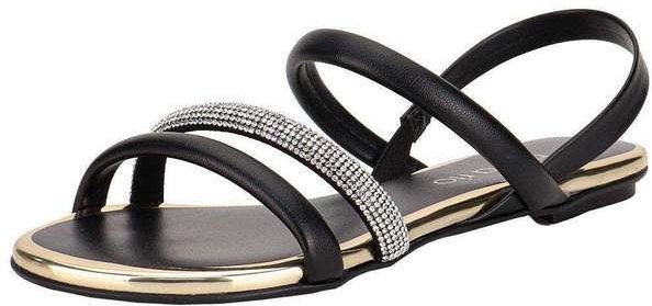 Imagem principal Sandália Feminina Flat Beira Rio 8367641 Preto/Ouro BEIRA RIO