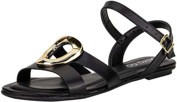 Sandália Feminina Flat Beira Rio 8367872 Preto