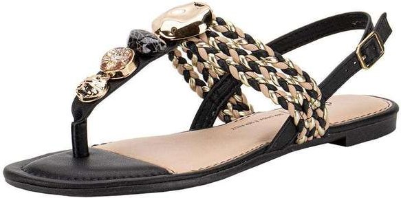 Sandália Feminina Flat Dakota Y7991 - Preto