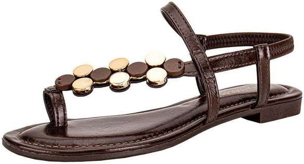 Sandália Feminina Flat Mississipi J0421 Chocolate