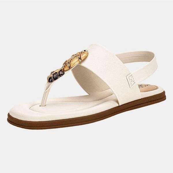 Sandália Feminina Flat Modare 7212103 - Branco/Off
