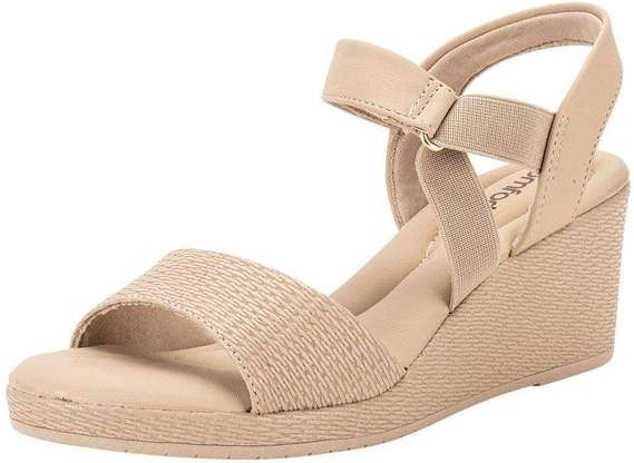 Sandália Feminina Anabela Comfortflex 2473402 - Bege