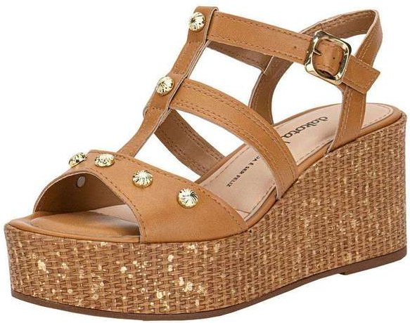 Sandália Feminina Anabela Dakota Y9541 - Caramelo