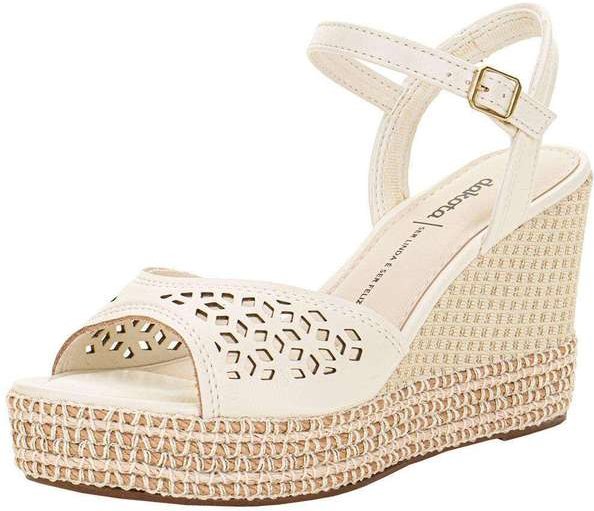 Sandália Feminina Anabela Dakota Y9872 - Marfim