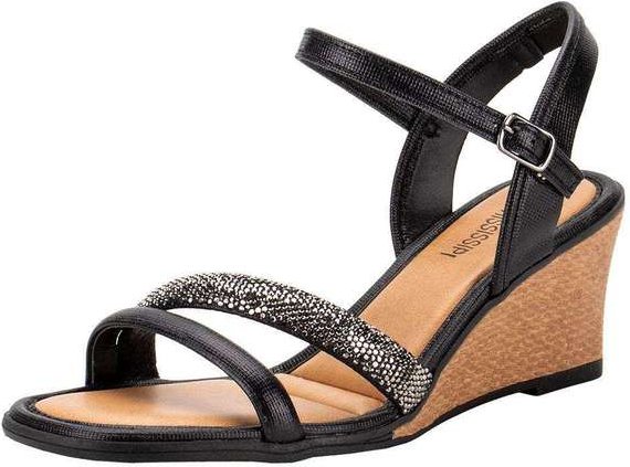 Sandália Feminina Anabela Mississipi Mb893 - Preto