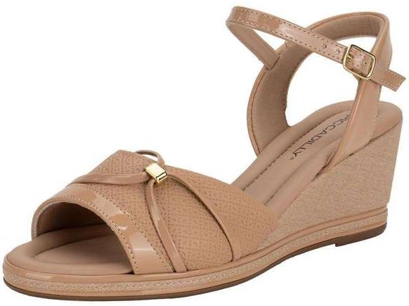 Sandália Feminina Anabela Piccadilly 408232 - Salmão