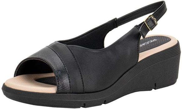 Sandália Feminina Anabela Piccadilly 540400 - Preto
