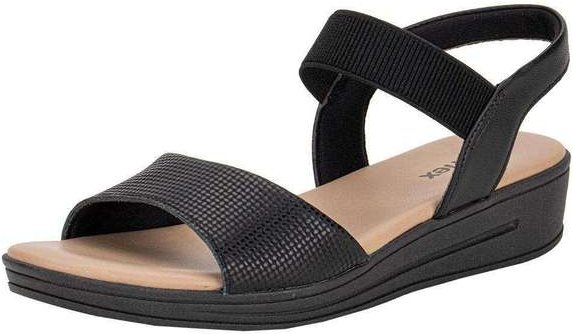 Sandália Feminina Anabela Usaflex Mm0701 - Preto