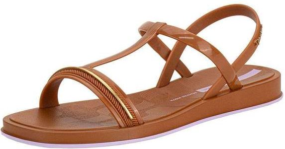 Sandália Feminina Flat Glow Ipanema 27402 - Caramelo