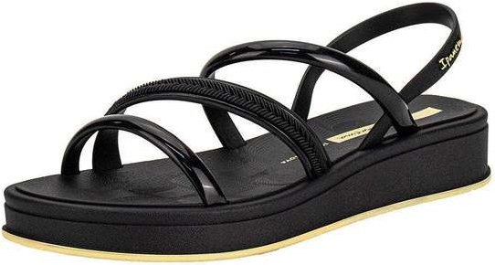 Sandália Feminina Flat Glow Up Ipanema 27418 - Preto/Amarelo