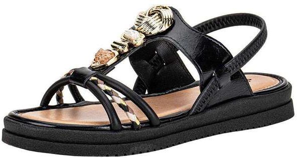 Sandália Feminina Flat Mississipi J0221 Preto