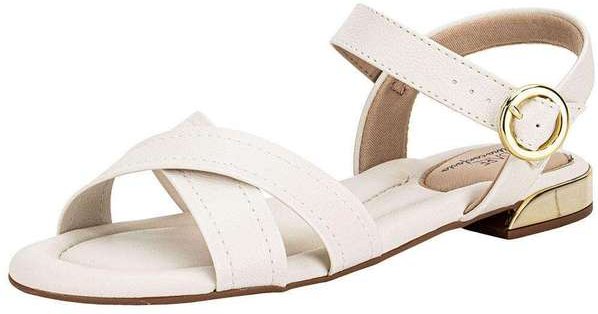 Sandália Feminina Flat Modare 7217102 Branco/Off