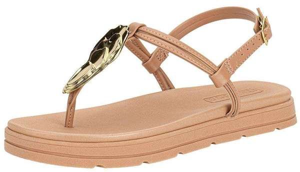 Sandália Feminina Flat Moleca 5490122 Salmão
