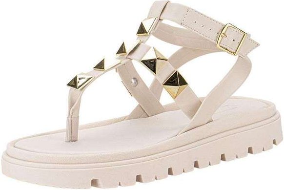 Imagem principal Sandália Feminina Flat Moleca 5504102 - Marfim MOLECA