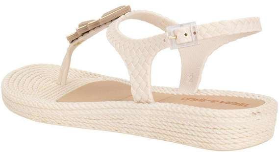 Sandália Feminina Flat Terra & Água 211405 Natural