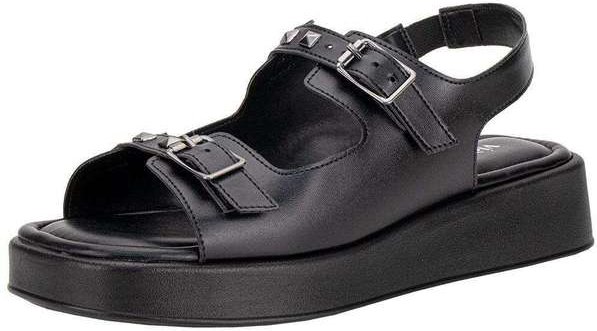 Sandália Feminina Flat Via Scarpa 174418588 - Preto