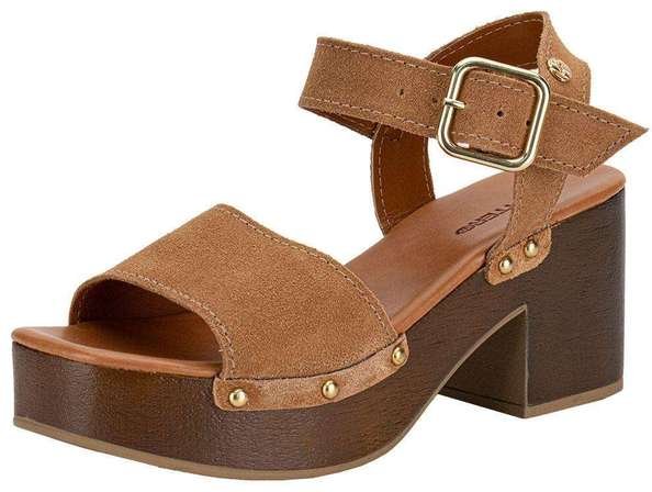 Sandália Feminina Meia Pata Bottero 370502 Camel