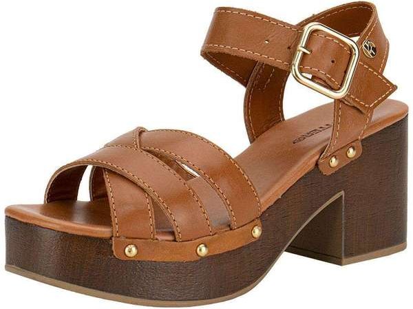 Sandália Feminina Meia Pata Bottero 370508 Caramelo