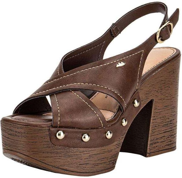 Sandália Feminina Meia Pata Dakota Db032 Café