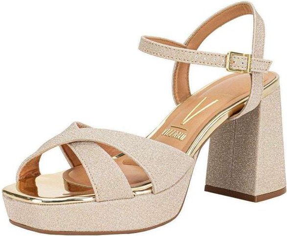 Sandália Feminina Meia Pata Vizzano 6472204 Ouro