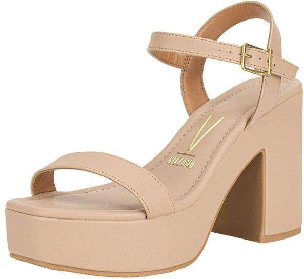 Sandália Feminina Meia Pata Vizzano 6541100 Bege