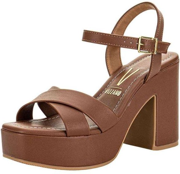 Sandália Feminina Meia Pata Vizzano 6541102 Chocolate