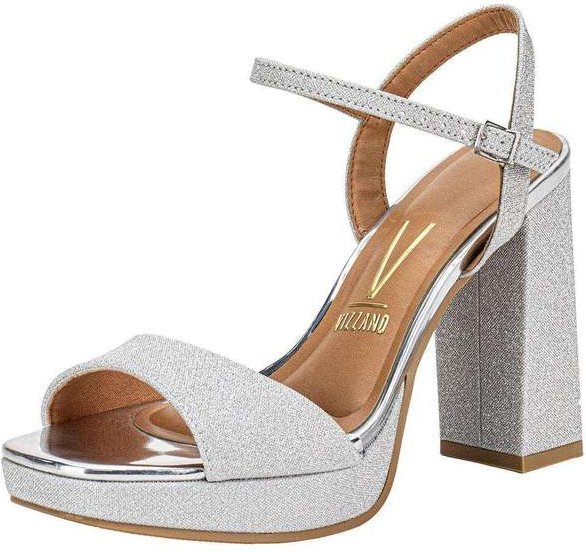 Sandália Feminina Meia Pata Vizzano 6551100 - Prata
