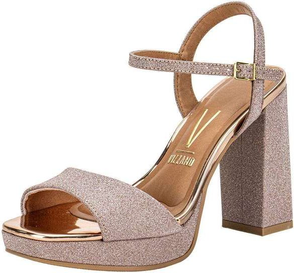 Sandália Feminina Meia Pata Vizzano 6551100 - Ouro/Rosado