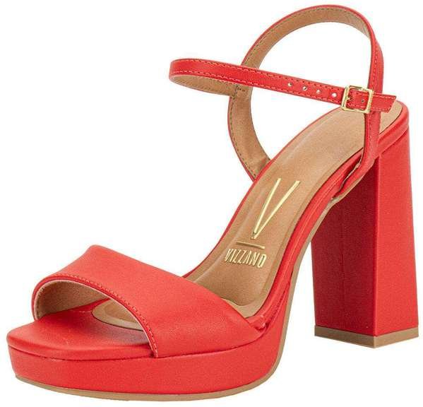 Sandália Feminina Meia Pata Vizzano 6551100 - Vermelho