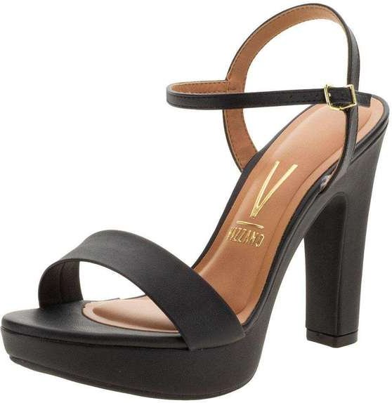 Sandália Feminina Salto Alto Vizzano - 6292100 - Preto