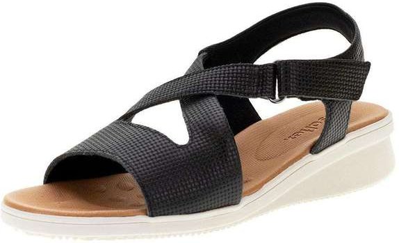 Sandália Feminina Salto Baixo Usaflex - Ae2026 - Preto