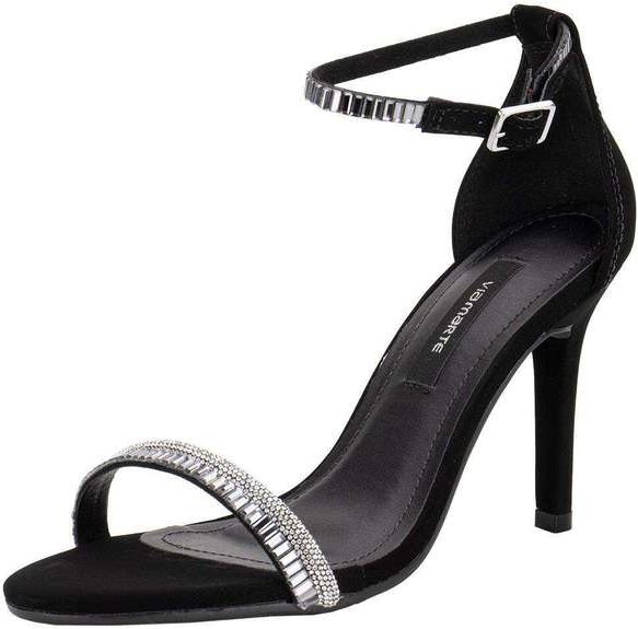 Sandália Feminina Salto Fino Via Marte 282001 Preto/Nobuck