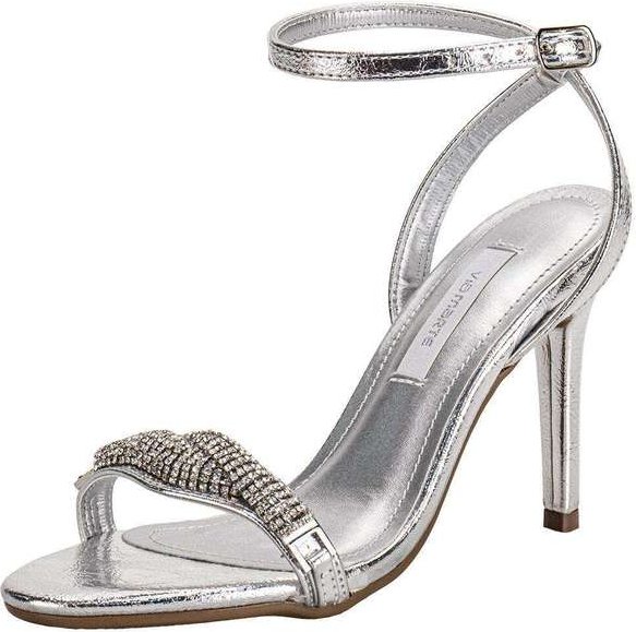 Sandália Feminina Salto Fino Via Marte 282004 Prata