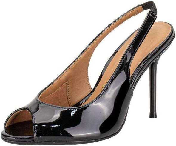 Sandália Feminina Salto Fino Vizzano 6564101 Verniz/Preto