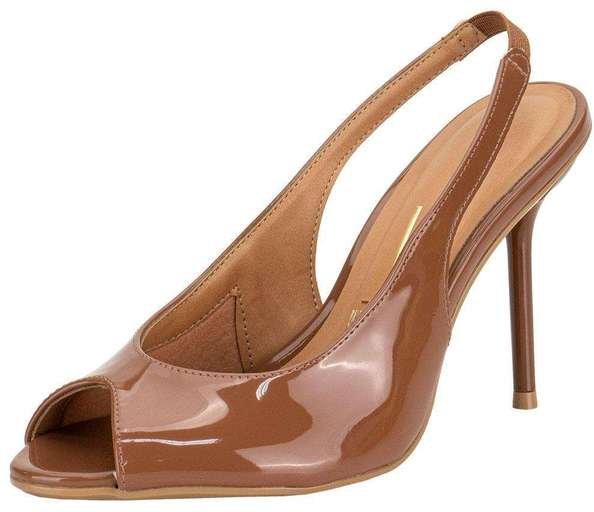 Sandália Feminina Salto Fino Vizzano 6564101 Chocolate