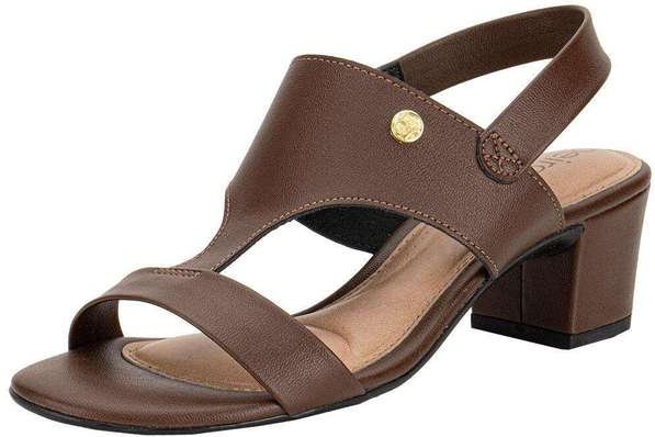 Sandália Feminina Salto Grosso Beira Rio 82461211 - Castanho