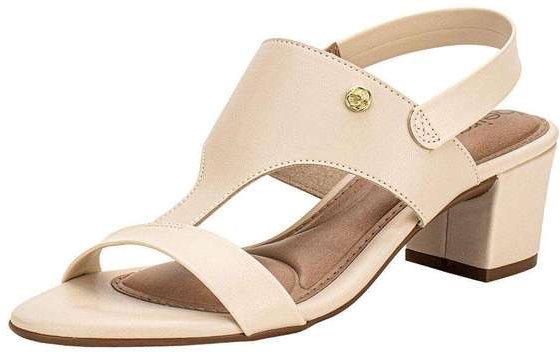 Sandália Feminina Salto Grosso Beira Rio 82461211 - Marfim