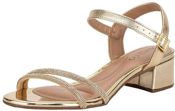 Sandália Feminina Salto Grosso Beira Rio 8345646 Ouro