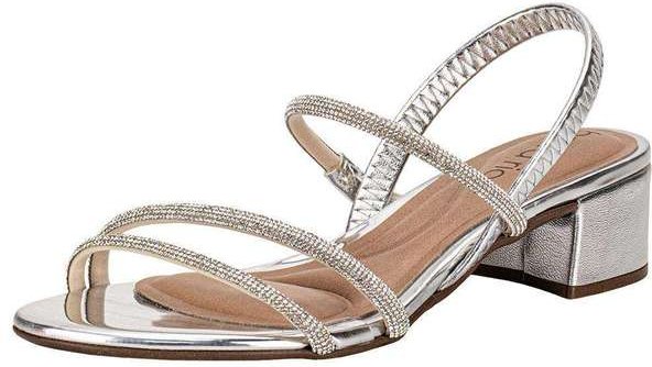 Sandália Feminina Salto Grosso Beira Rio 8345647 Prata