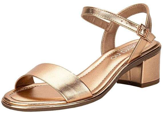 Sandália Feminina Salto Grosso Beira Rio 8379203 - Bronze
