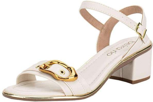 Sandália Feminina Salto Grosso Beira Rio 8379258 Marfim