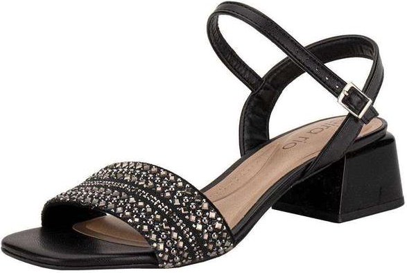 Sandália Feminina Salto Grosso Beira Rio 8423232 Preto