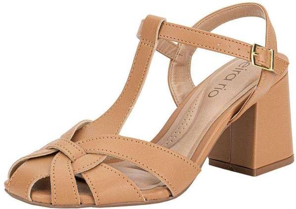 Sandália Feminina Salto Grosso Beira Rio 8436242 Camel