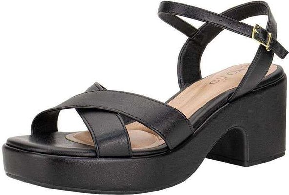Sandália Feminina Salto Grosso Beira Rio 8517106 Preto